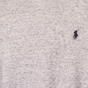 90s Ralph Lauren POLO PONY Gray Cotton Long Sleeve Tee T Shirt Logo VINTAGE Grey